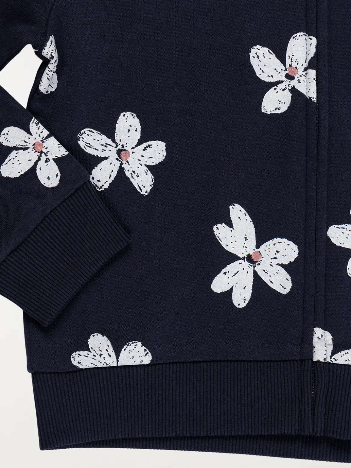 Sweat capuche fleuri fille (3-12A)