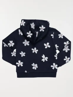 Sweat capuche fleuri fille (3-12A)
