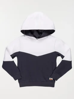 Sweat capuche garçon bicolore (3-8A)