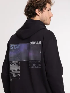 Sweat capuche motif devant et dos homme