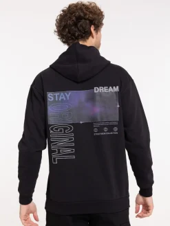 Sweat capuche motif devant et dos homme
