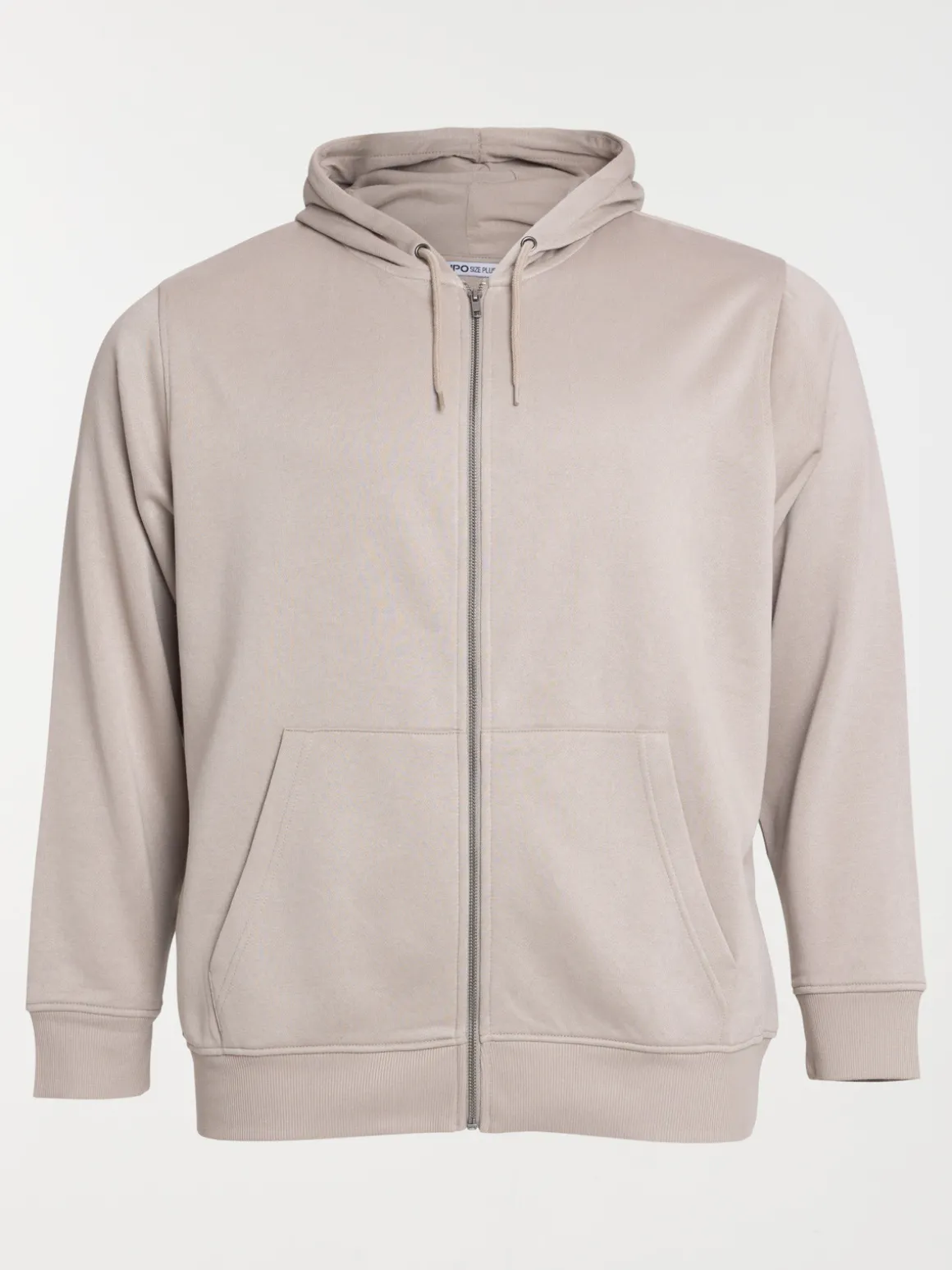 Sweat capuche zippé grande taille homme