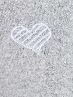 Sweat coeur brodé grande taille femme