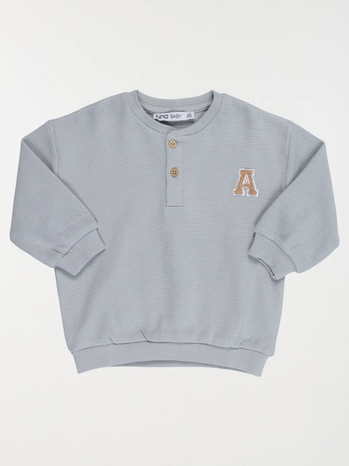 Sweat col boutonné garçon (3-36M)
