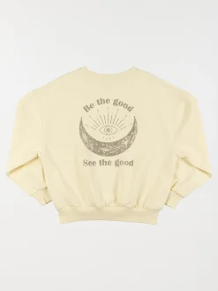 Sweat coloris vanille fille (XXS-M)