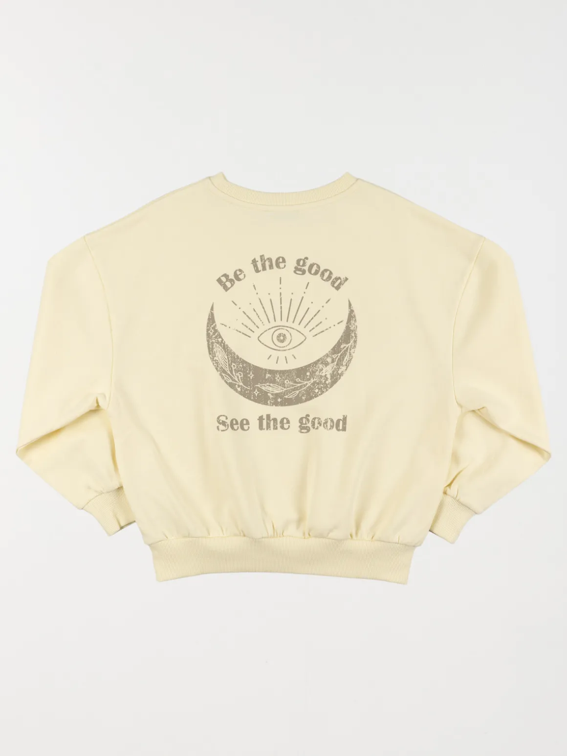 Sweat coloris vanille fille (XXS-M)