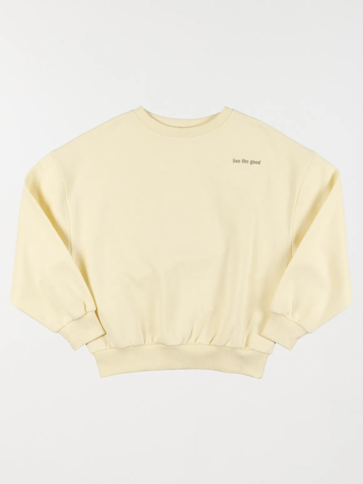 Sweat coloris vanille fille (XXS-M)