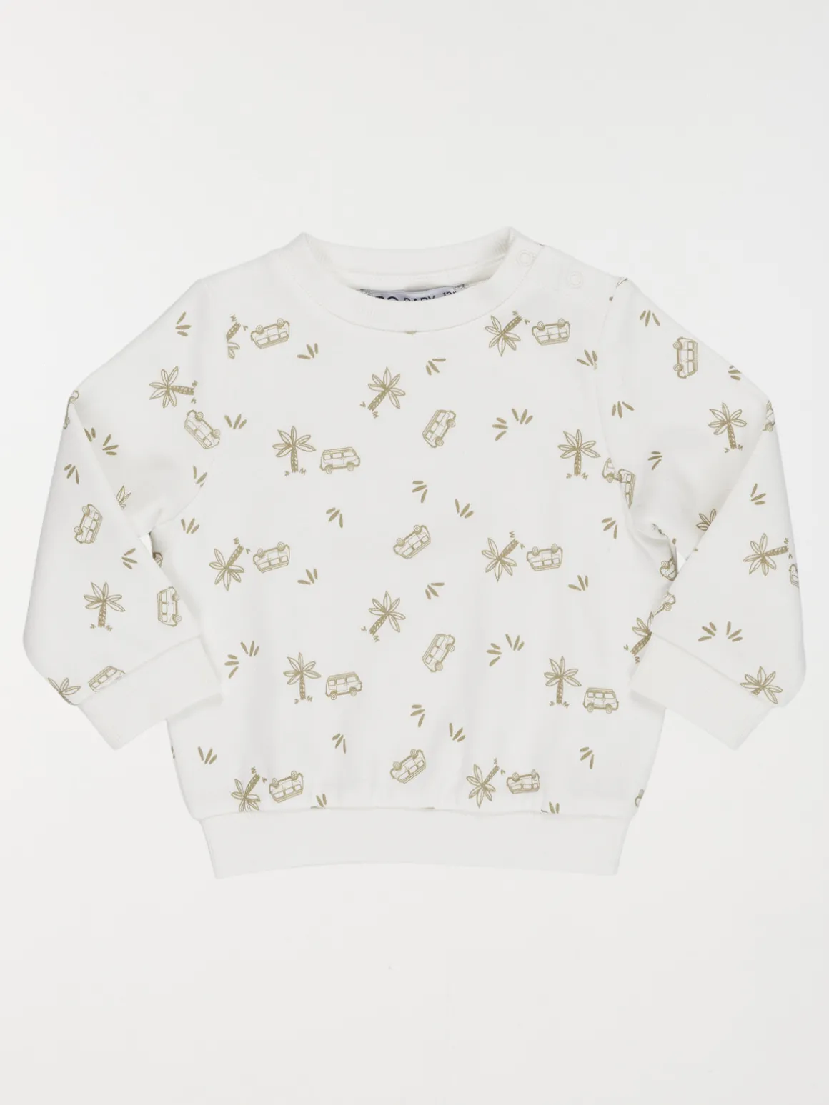 Sweat écru imprimé garçon (3-36M)