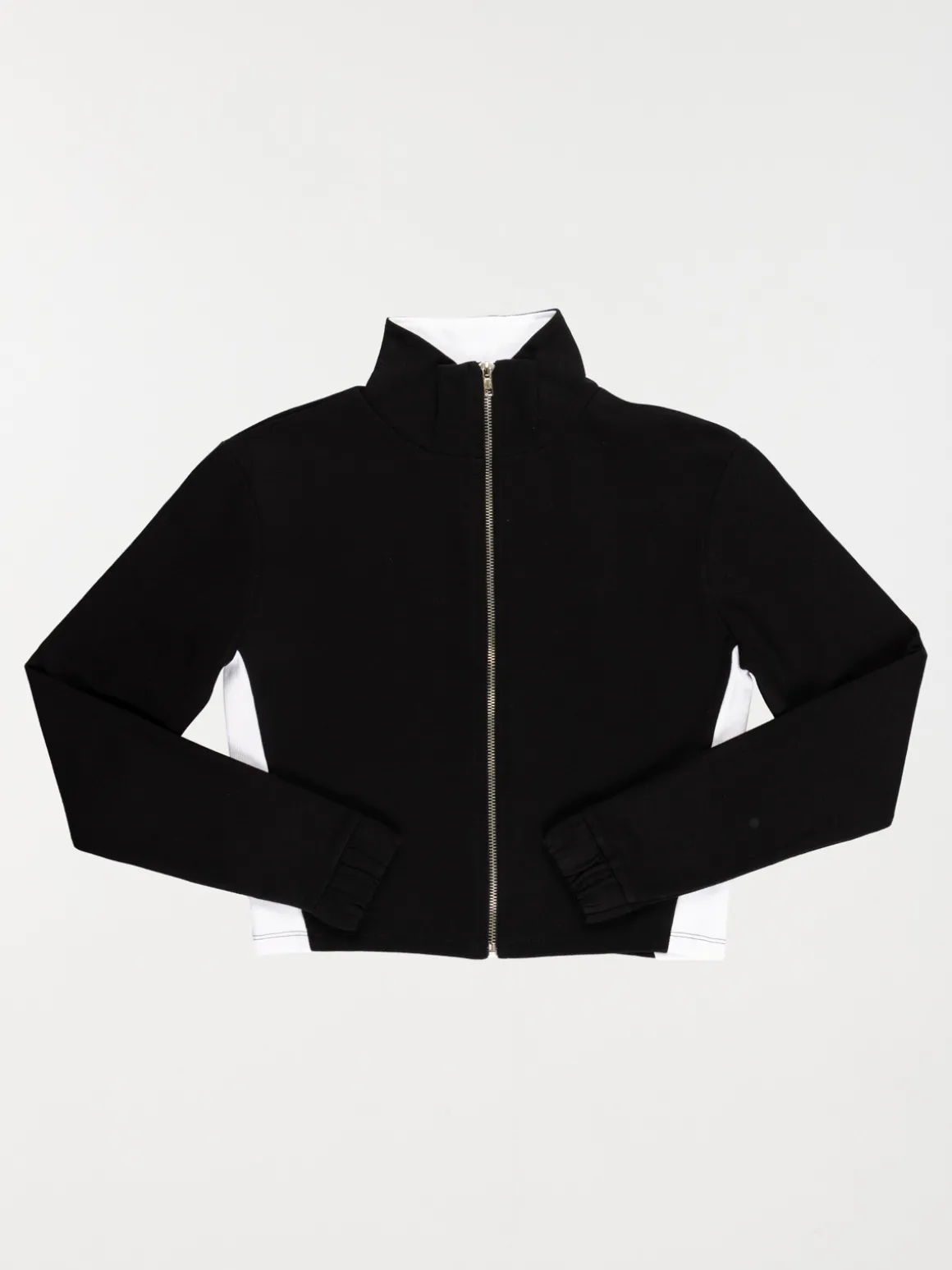 Sweat de sport zippé noir fille (XXS-M)