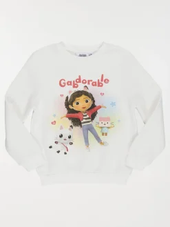 Sweat fille Gabby Chat écru (4-10A)
