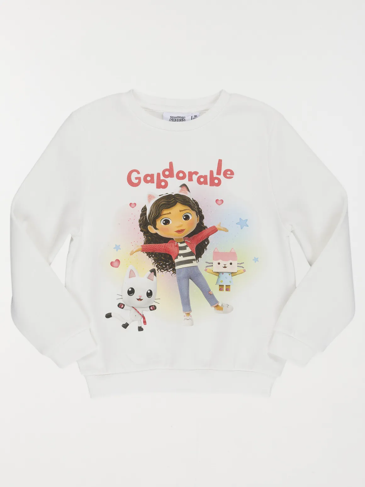 Sweat fille Gabby Chat écru (4-10A)