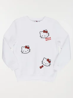 Sweat fille Hello kitty blanc (3-12A)