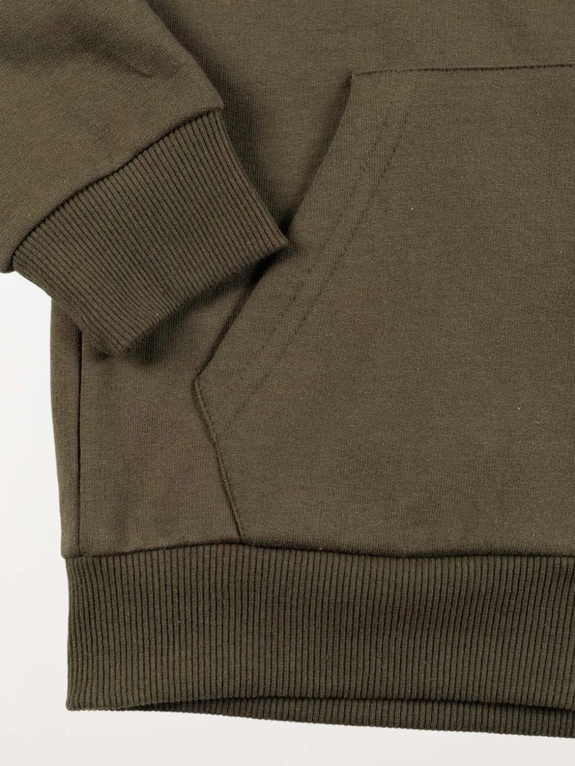Sweat garçon à capuche kaki (3-12A)