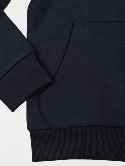Sweat garçon marine à capuche (3-12A)
