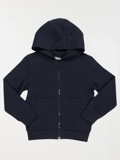 Sweat garçon marine à capuche (3-12A)