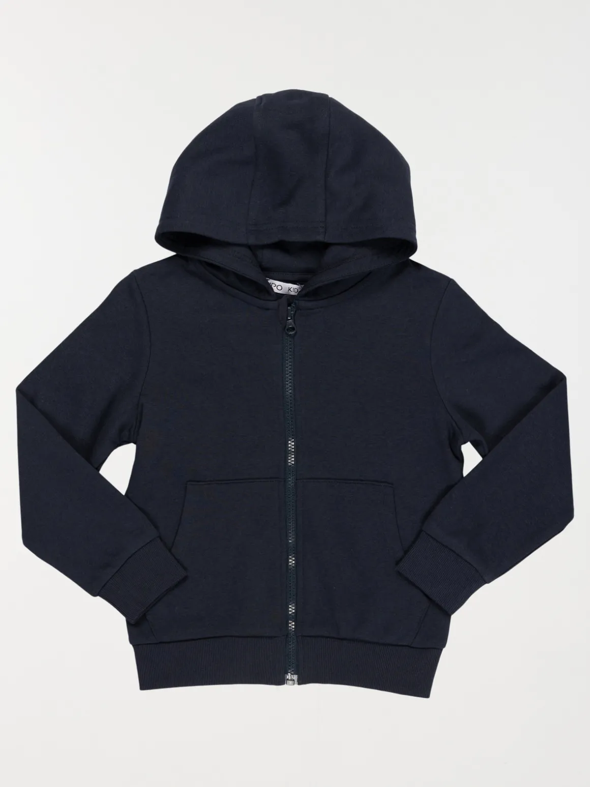 Sweat garçon marine à capuche (3-12A)