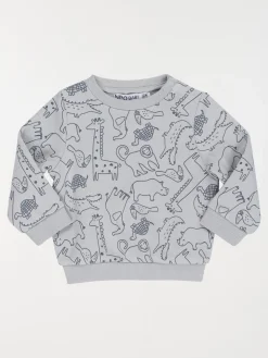 Sweat gris imprimé garçon (3-36M)