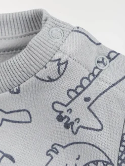 Sweat gris imprimé garçon (3-36M)