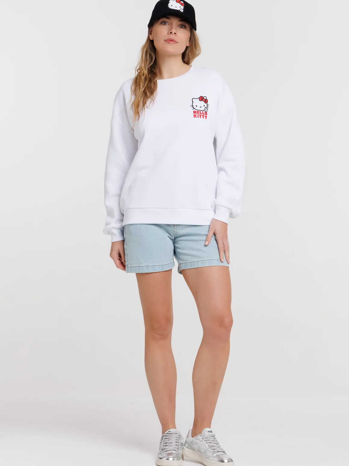 Sweat Hello Kitty blanc femme