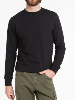Sweat homme col rond coloris noir