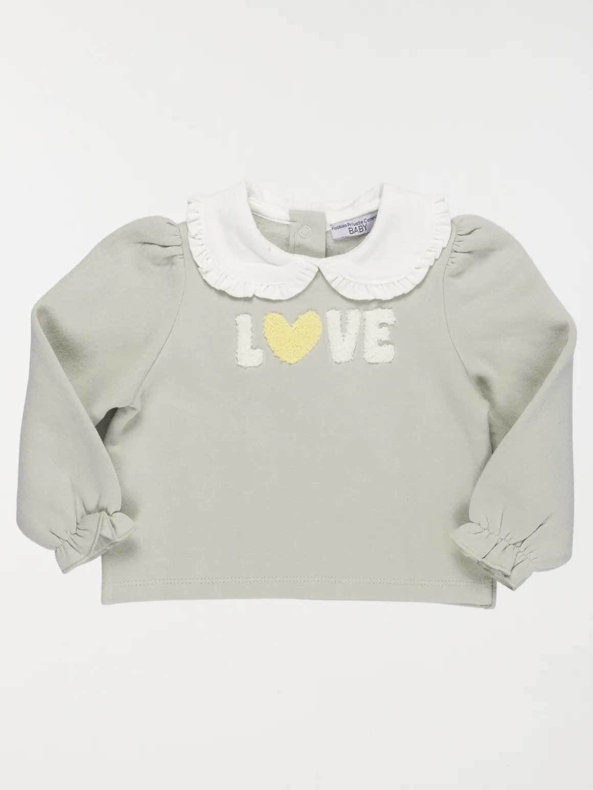 Sweat love col claudine fille (3-36M)