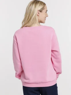 Sweat message coloris bubble pink femme