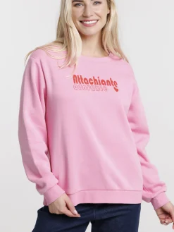 Sweat message coloris bubble pink femme