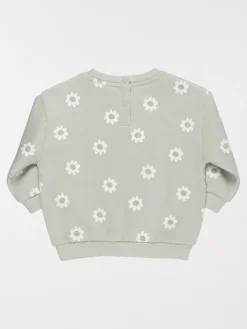 Sweat motif fleuri fille (3-36M)