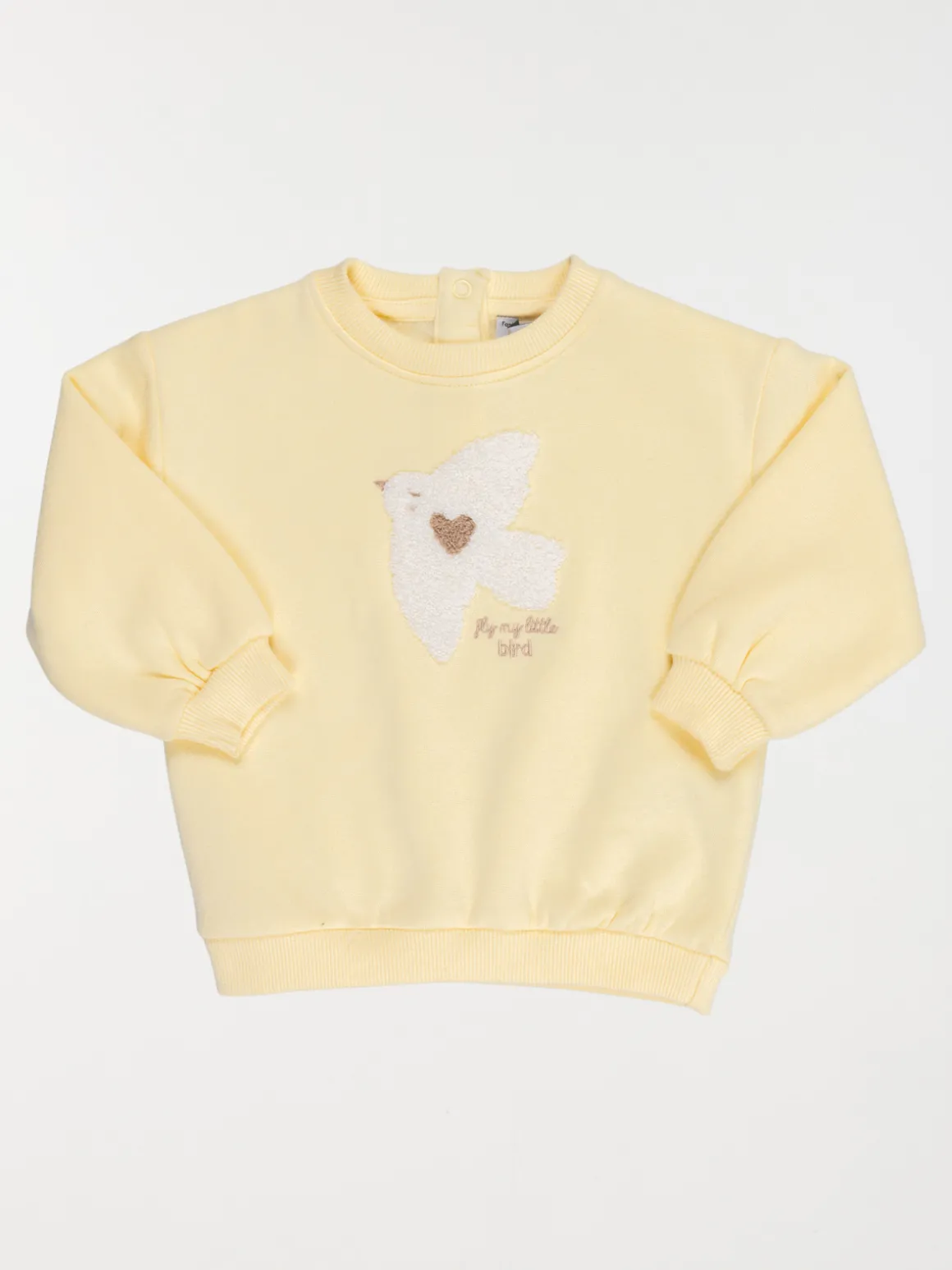 Sweat motif oiseau devant fille (3-36M)