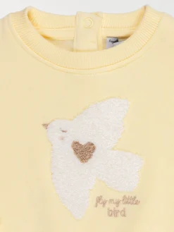 Sweat motif oiseau devant fille (3-36M)