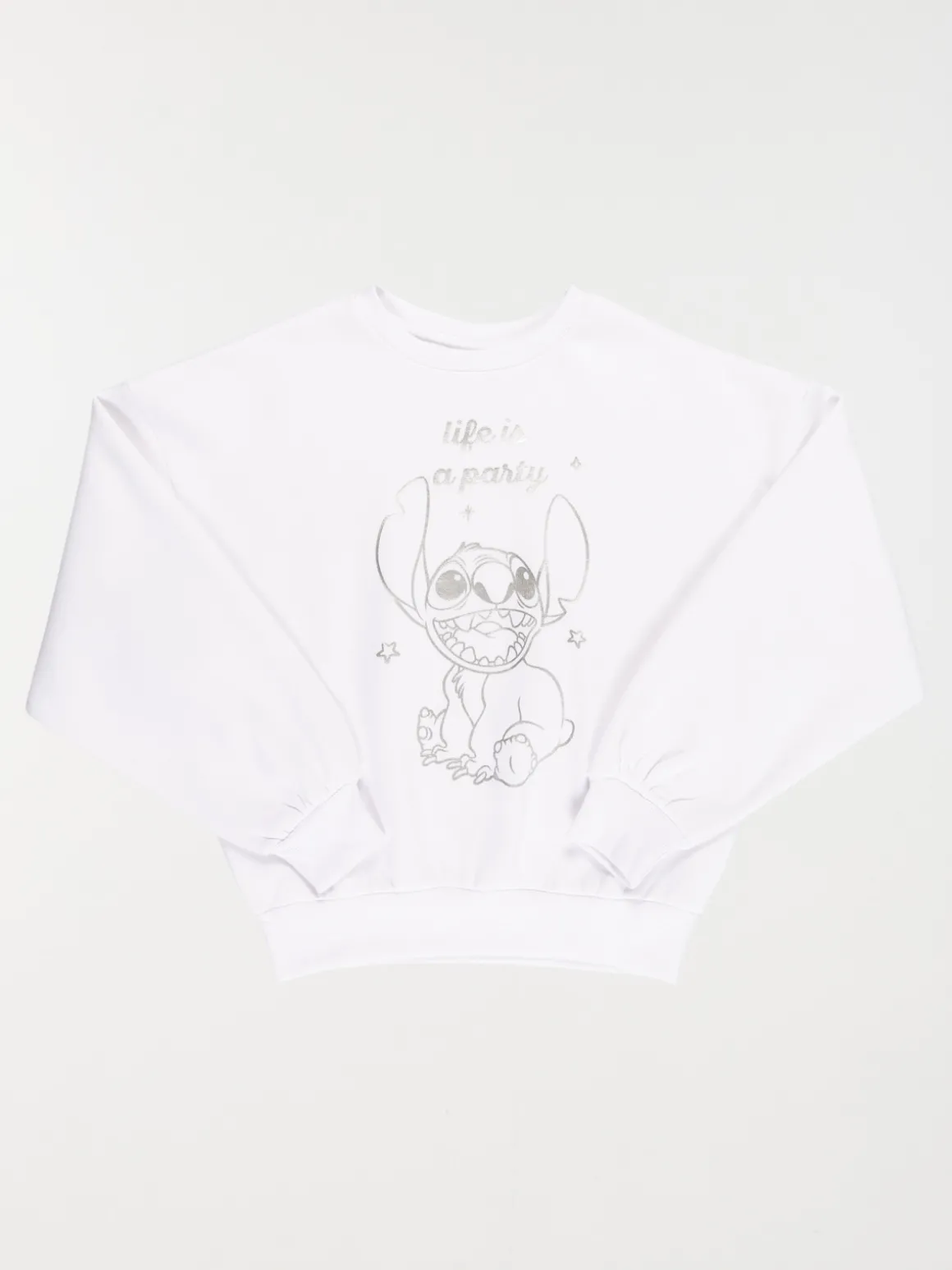 Sweat motif Stitch fille blanc (XXS-M)