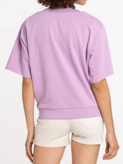 Sweat parme clair manches courtes femme