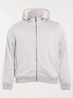 Sweat polaire gris grande taille homme