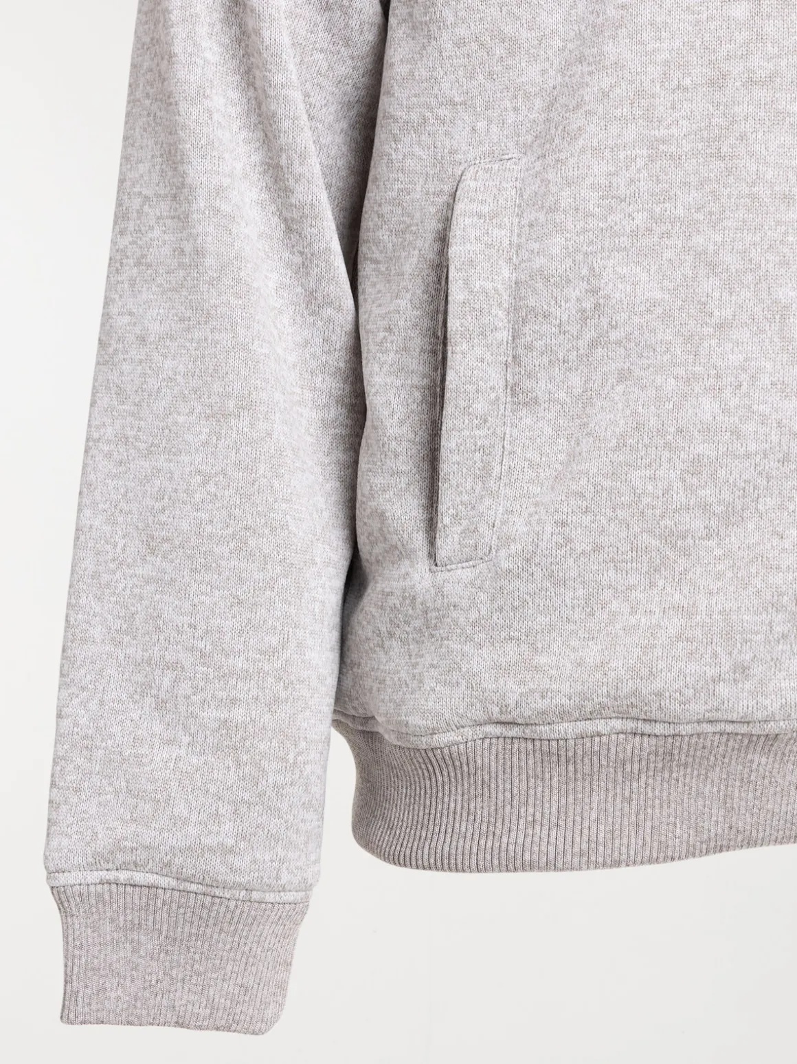 Sweat polaire gris grande taille homme