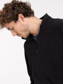 Sweat polaire zippé noir homme