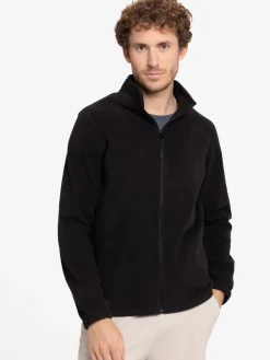 Sweat polaire zippé noir homme