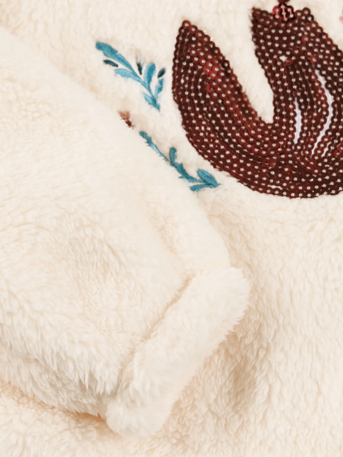 Sweat sherpa renard sequin fille (3-12A)