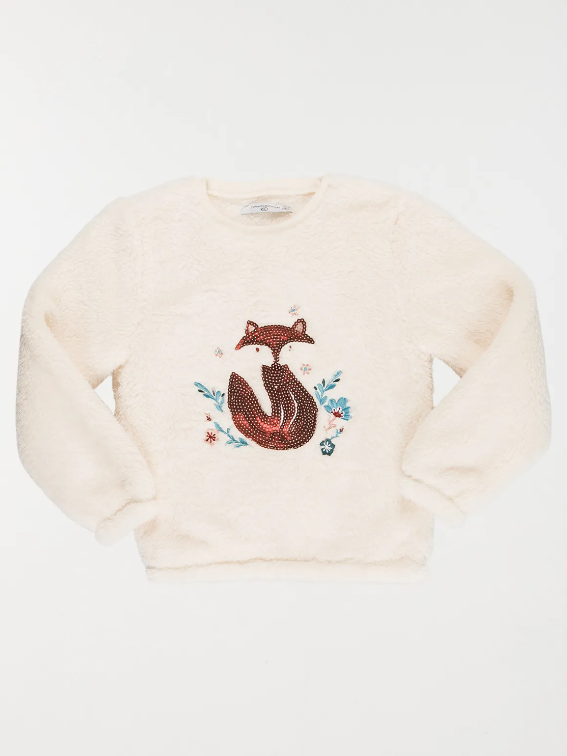 Sweat sherpa renard sequin fille (3-12A)