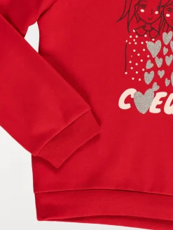 Sweat soeurs de coeur fille (3-12A)