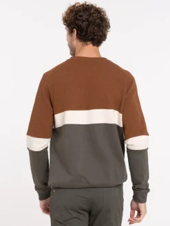 Sweat tricolore col rond homme