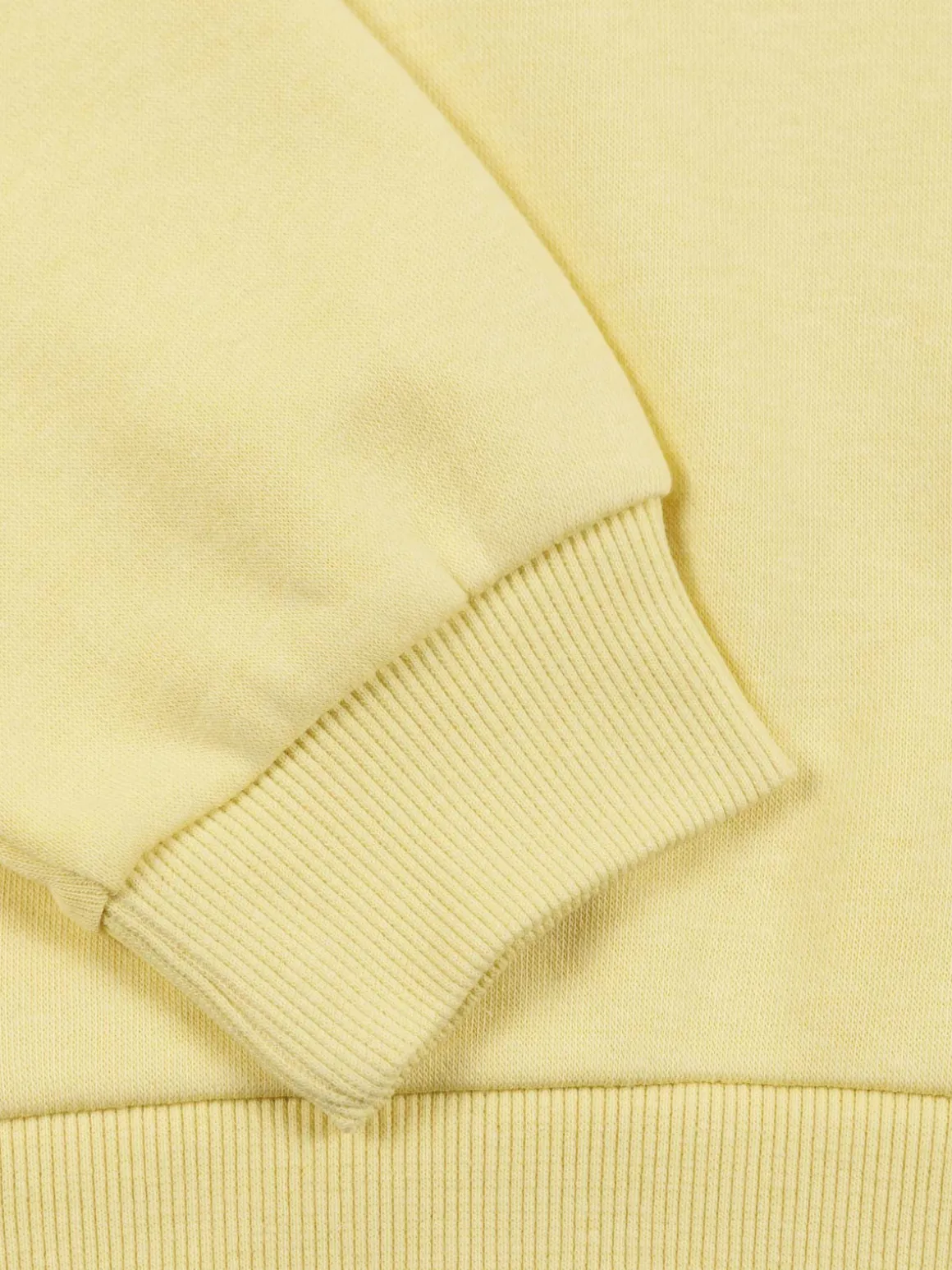 Sweat uni jaune clair fille (3-12A)