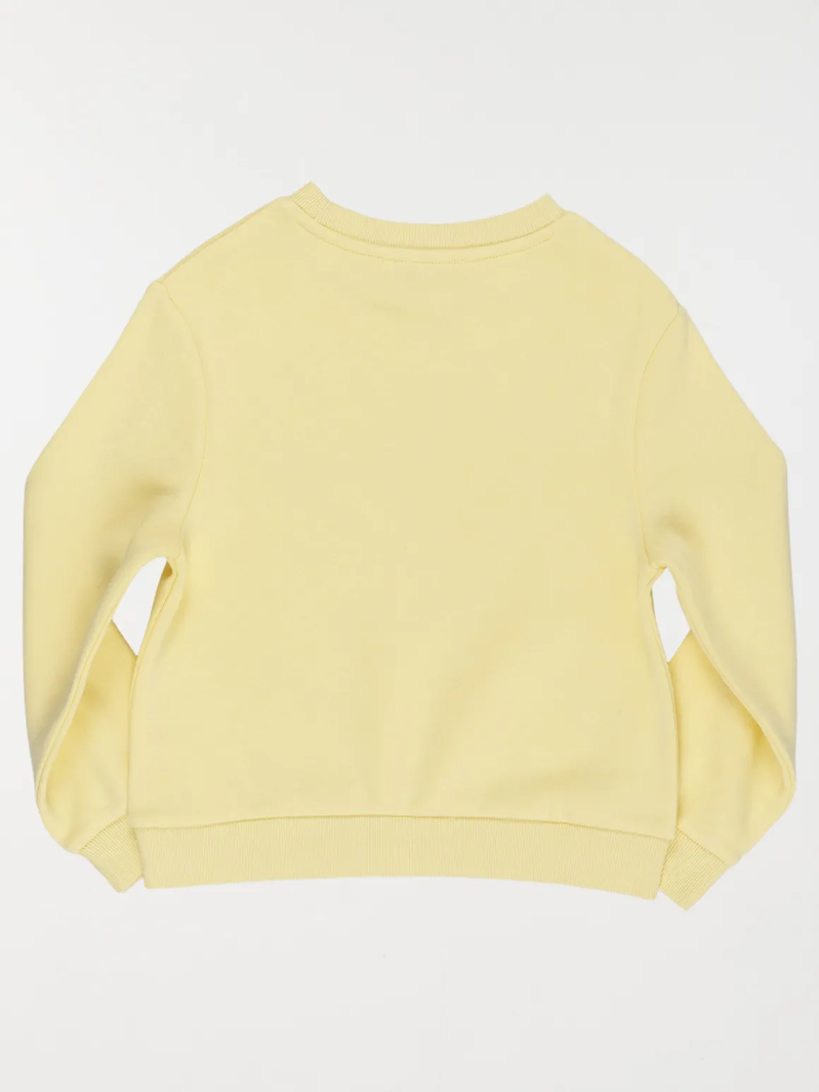 Sweat uni jaune clair fille (3-12A)