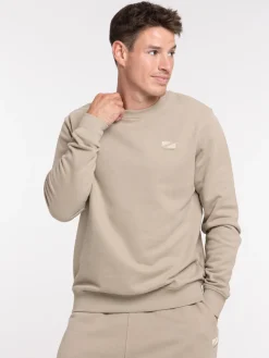 Sweat uni motif poitrine homme