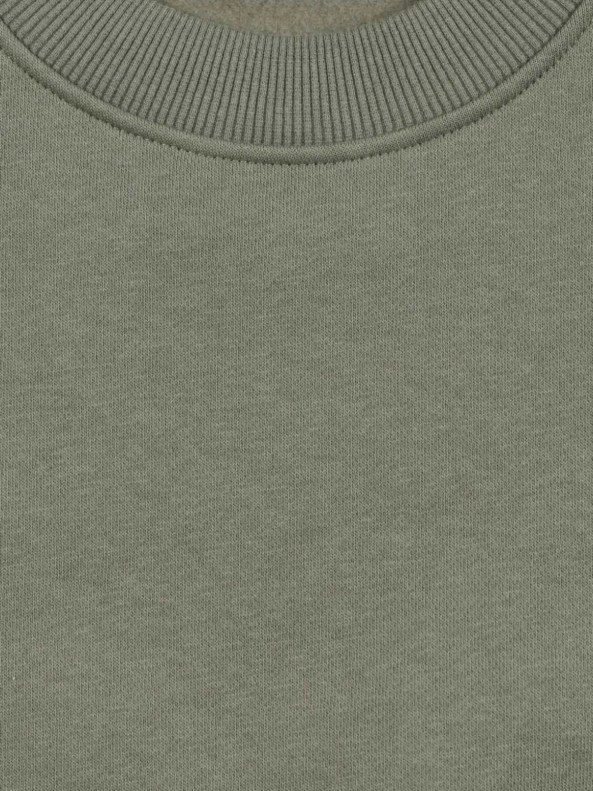 Sweat vert army col rond garçon (XXS-M)