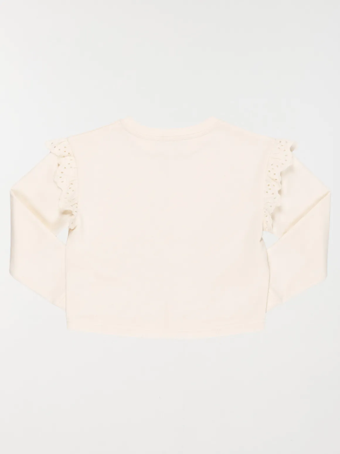 Sweat volanté écru fille (3-12A)