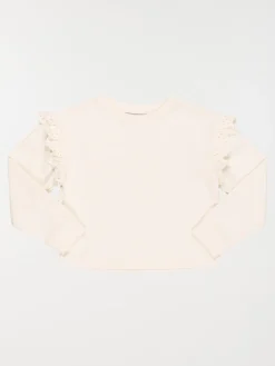 Sweat volanté écru fille (3-12A)
