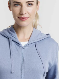 Sweat zippé à capuche femme