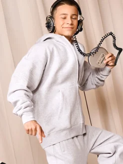 Sweat zippé à capuche garçon (XXS-M)