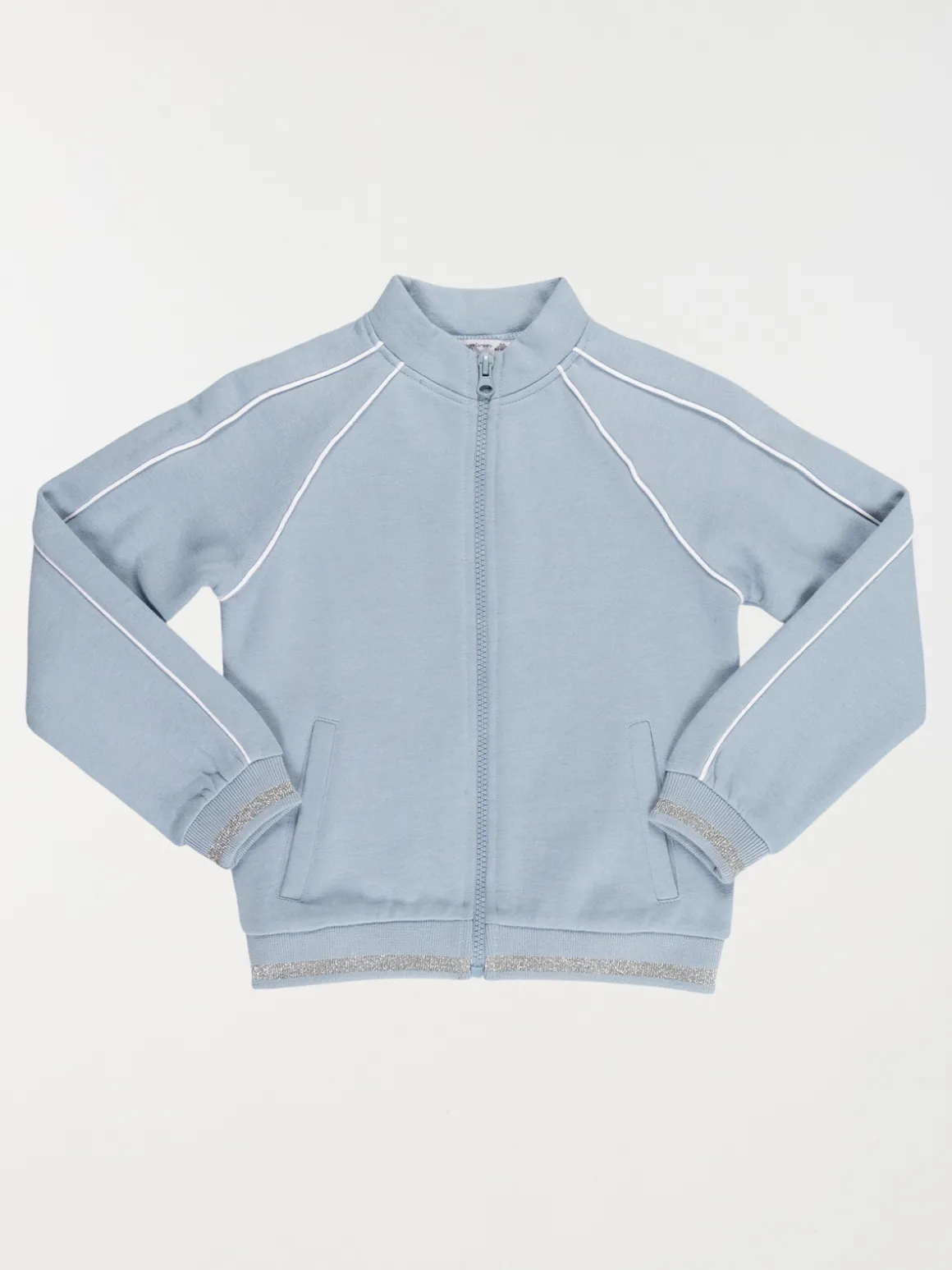 Sweat zippé bleu givré fille (4-12A)
