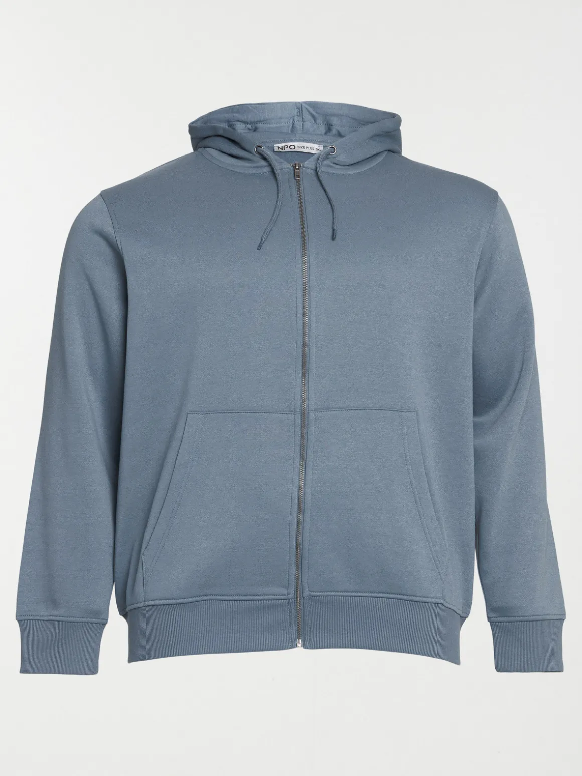 Sweat zippé capuche grande taille homme